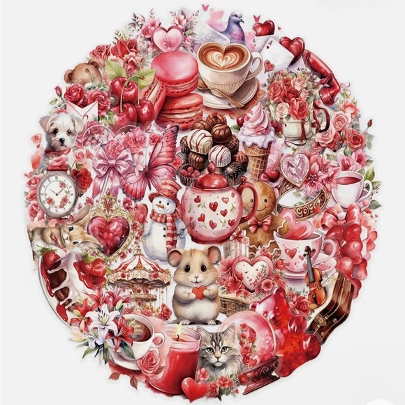 Other - 50 Colorful Valentine's Day Stickers